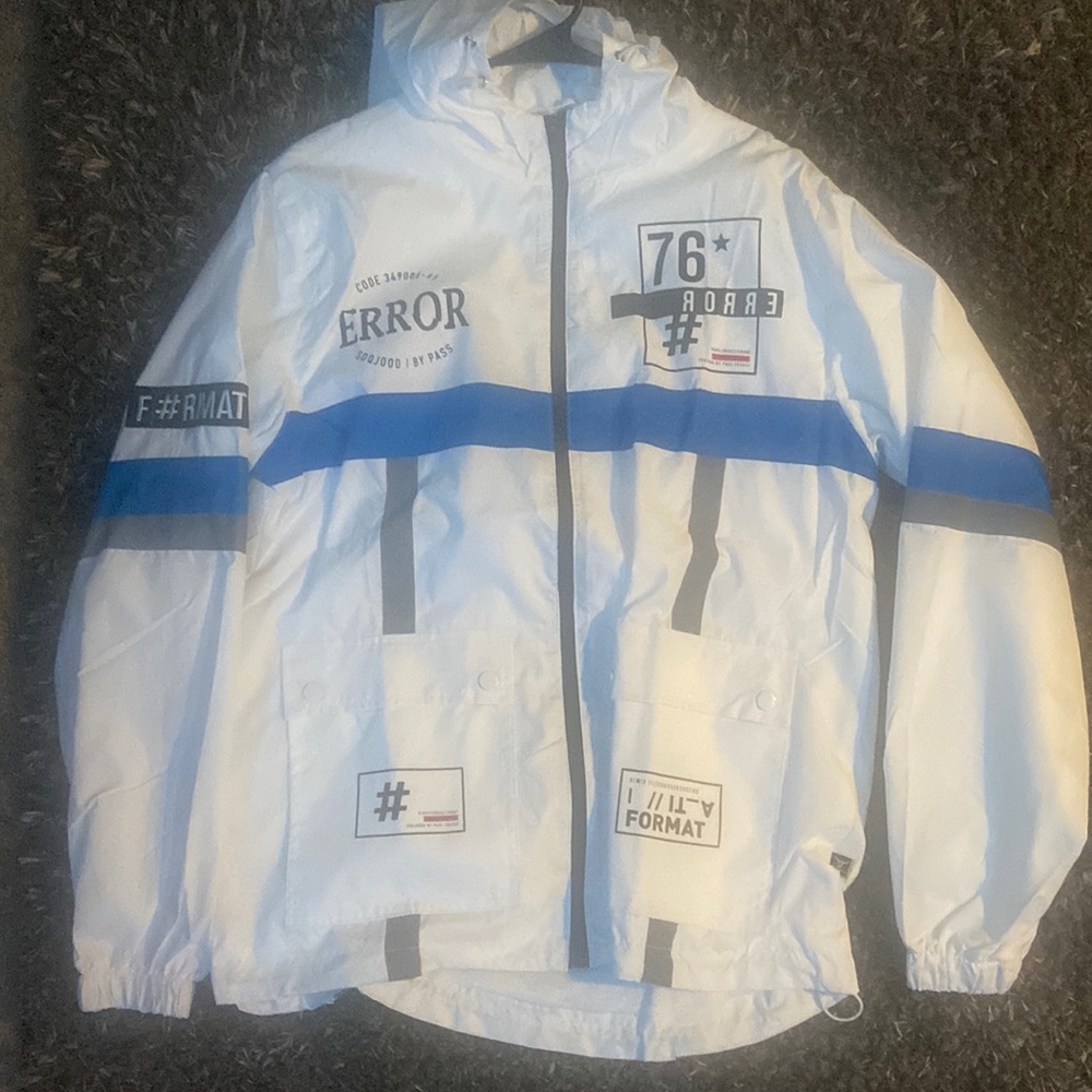White small Screenshot windbreaker Never worn